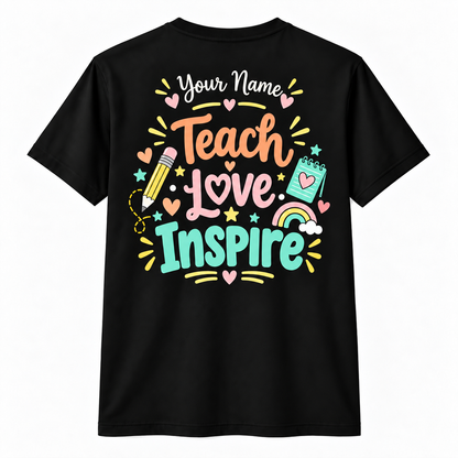 Personalized Custom I'm Literally Just a Teacher Cute Teacher Unisex T-Shirt