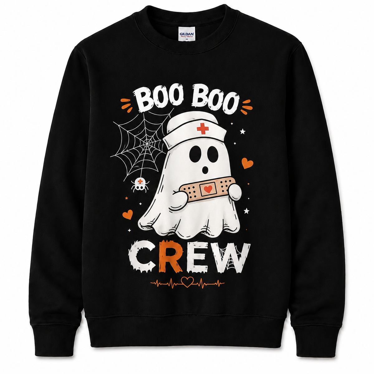 Custom Halloween Nurse Sweatshirt Personalized Spooky Boo Crew Ghost RN Gift