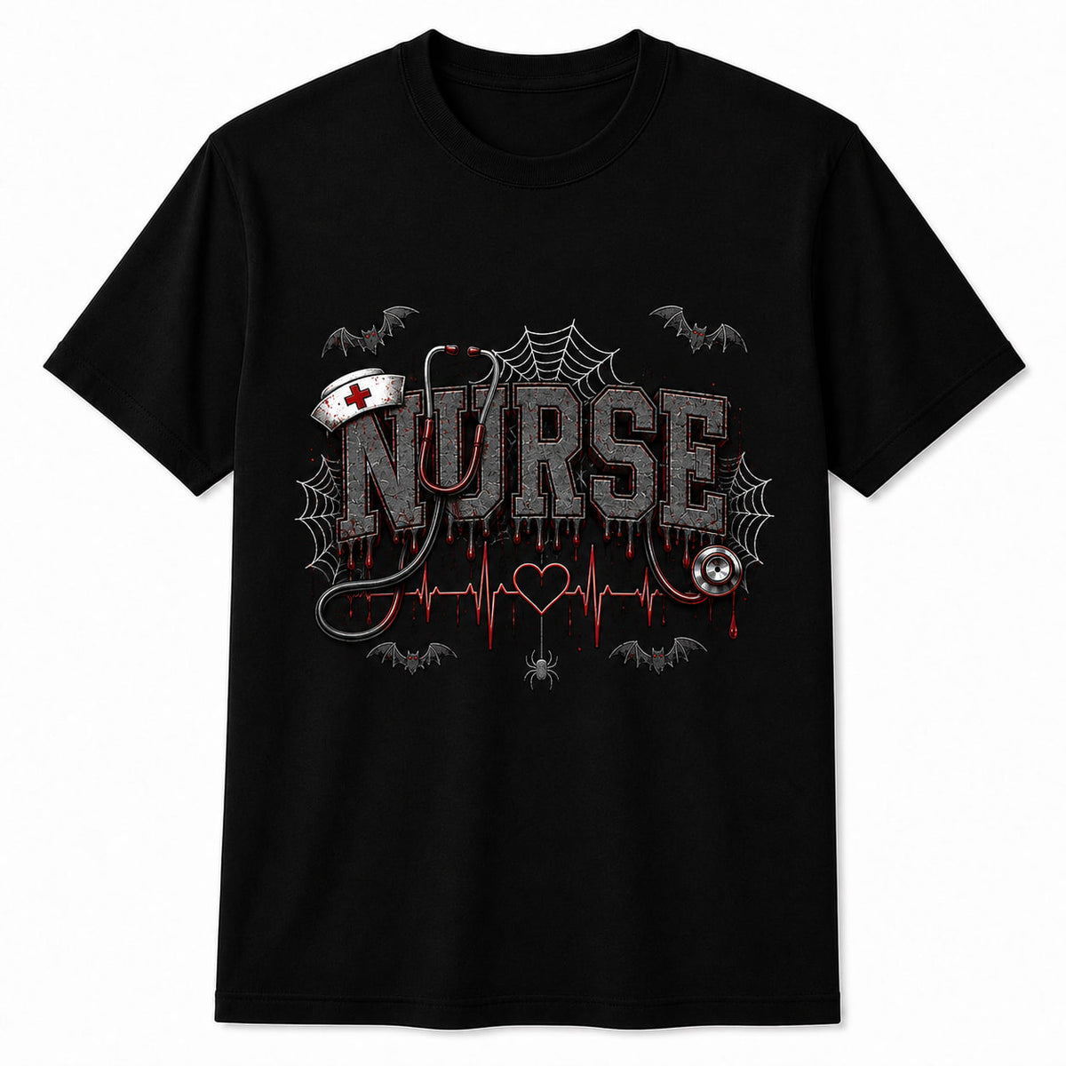 Personalized Cute Halloween Nurse Shirt Custom RN Gift Look Unisex T-Shirt