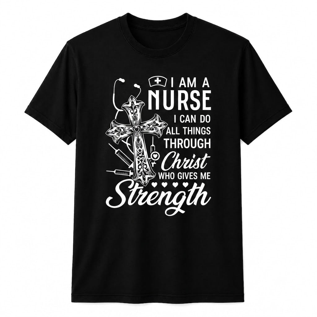 Personalized Cute Nurse Faith Shirt Custom Jesus Loves Nurses Gift Unisex T-Shirt