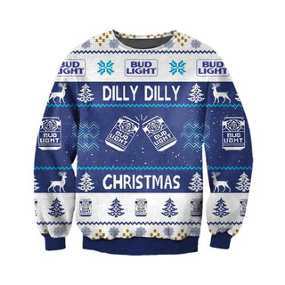 Unisex Bud Light Beer 3D Ugly Christmas Sweater For Men & Women Christmas Gift Sweater BH1185