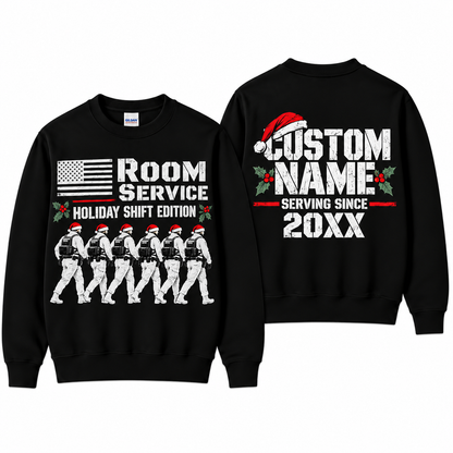 Personalized Correctional Officer Christmas Sweatshirt Room Service