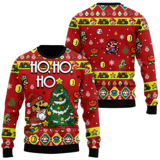 Sup.er Ma.rio Ho Ho Ho Ugly Christmas Sweater For Men & Women Christmas Gift Sweater US4260