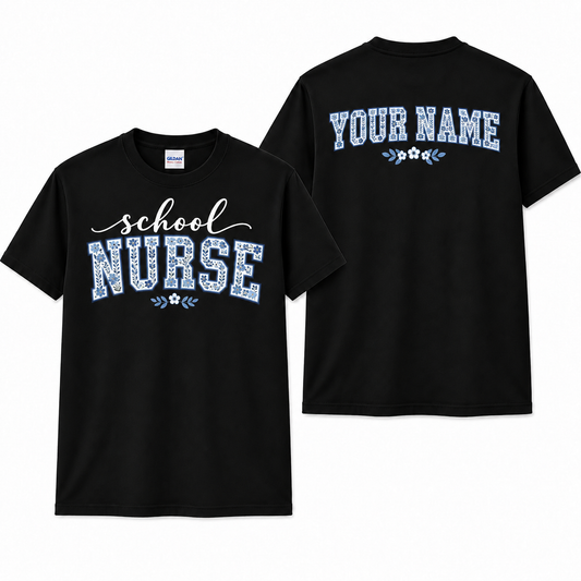 Personalized Custom School Nurse Appreciation Graduation Unisex T-Shirt