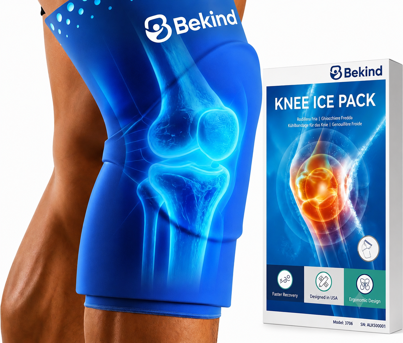 Bekind 360° Hot & Cold Knee Recovery Wrap