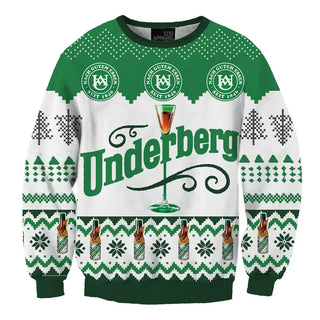 Unisex Underberg 3D Print Fun Ugly Christmas Sweater For Men & Women Christmas Gift Sweater BH1054