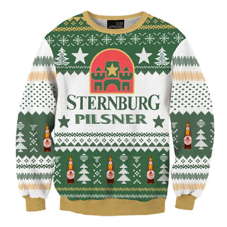 Unisex Sternburg Drink 3D Ugly Christmas Sweater For Men & Women Christmas Gift Sweater BH1225