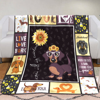 Dachshund Dog Fleece Blanket AU0603 95O47