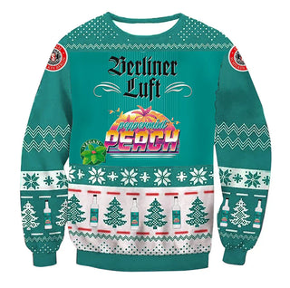 Unisex Berliner Luft Peach 3D Ugly Christmas Sweater For Men & Women Christmas Gift Sweater BH1362