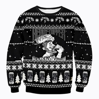 Unisex Heady Topper Alchemist Beer 3D Ugly Christmas Sweater For Men & Women Christmas Gift Sweater BH1217