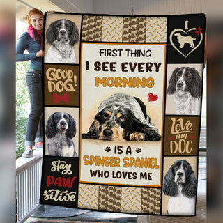 Spinger Spaniel Dog Fleece Blanket MR0502 70O52