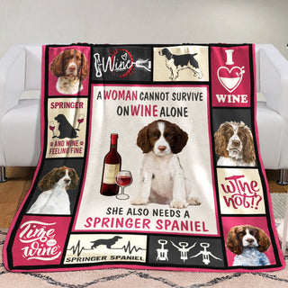 Springer Spaniel Dog Flcee Blanket MR0502 69O51