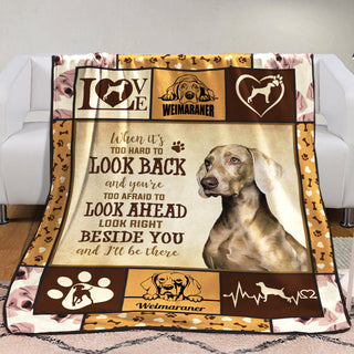 Weimaraner Dog Fleece Blanket MR0602 68O42