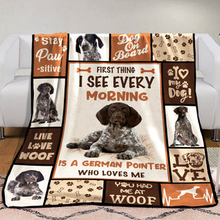 German Shorthaired Pointer Dog Fleece Blanket MR0401 69O51