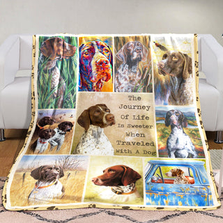 German Shorthaired Pointer Dog Fleece Blanket MR0602 71O31