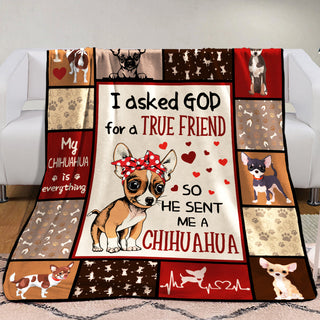 Chihuahua Dog Fleece Blanket OCT3002 78O58