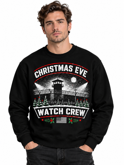 Personalized Correctional Officer Christmas Eve Watch Crew Sweatshirt