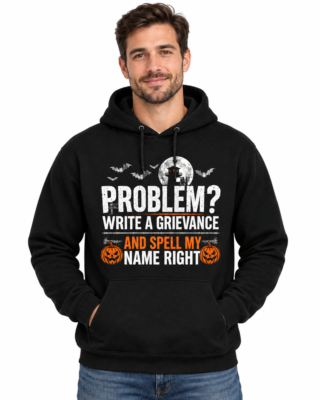 Personalized Correctional Officer Hoodie Halloween Problem Write a Grievance Custom Name CO Gift