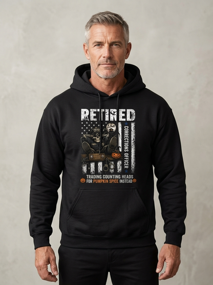 Personalized Retired Correctional Officer American Flag Halloween Hoodie