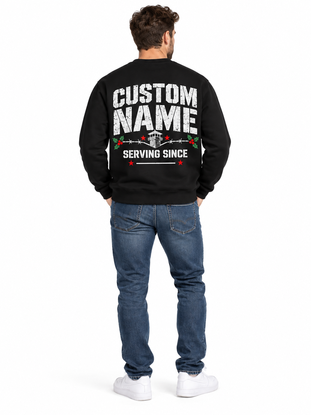 Personalized Correctional Officer Christmas Eve Watch Crew Sweatshirt
