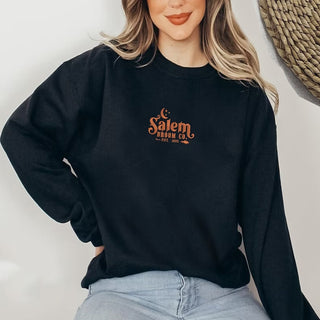 Salem Witch Halloween Embroidered Sweatshirt 2D Crewneck Sweatshirt All Over Print Sweatshirt For Women Sweatshirt For Men SWS2773