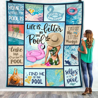 Life Better Pool Fleece Blanket JN261 65O58