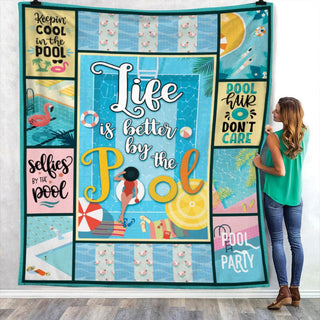 Life Is Better By The Pool  Fleece Blanket JN253 30O58