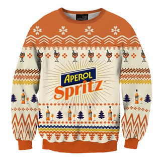 Unisex Vintage Aperol Spritz 05 3D Printed Ugly Christmas Sweater For Men & Women Christmas Gift Sweater BH1058