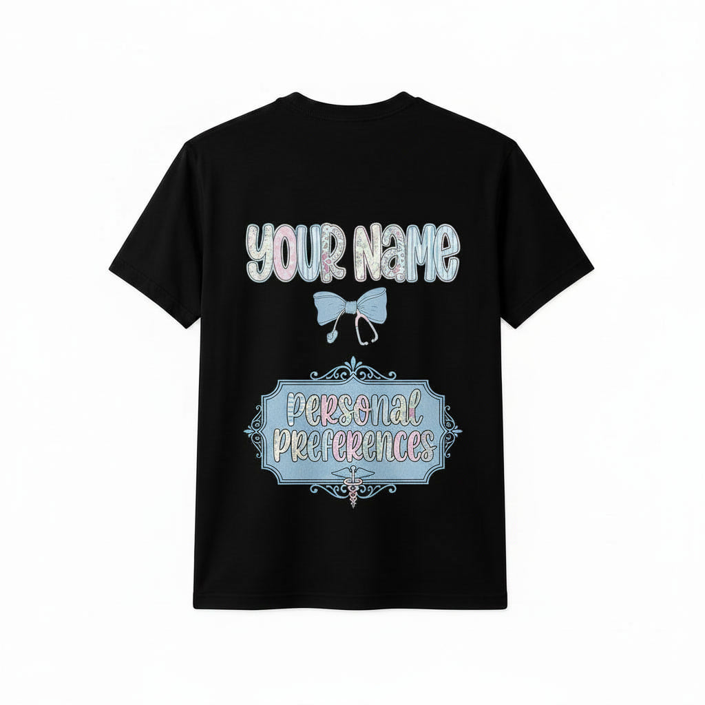 Personalized Patriotic Floral American Flag Shirt Custom 4th of July Unisex T-Shirt