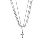 "Retro Cross Titanium Steel Necklaces For Men And Women "