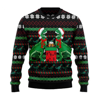 T Rex Drink Ugly Christmas Sweater For Men & Women Christmas Gift Sweater US3422