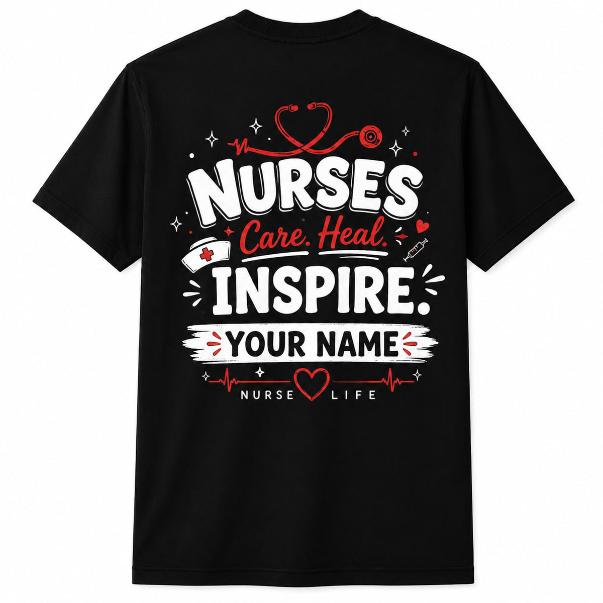 Personalized I Love Nurses Shirt Custom Nurse Appreciation Gift Unisex T-Shirt