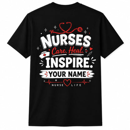 Personalized I Love Nurses Shirt Custom Nurse Appreciation Gift Unisex T-Shirt