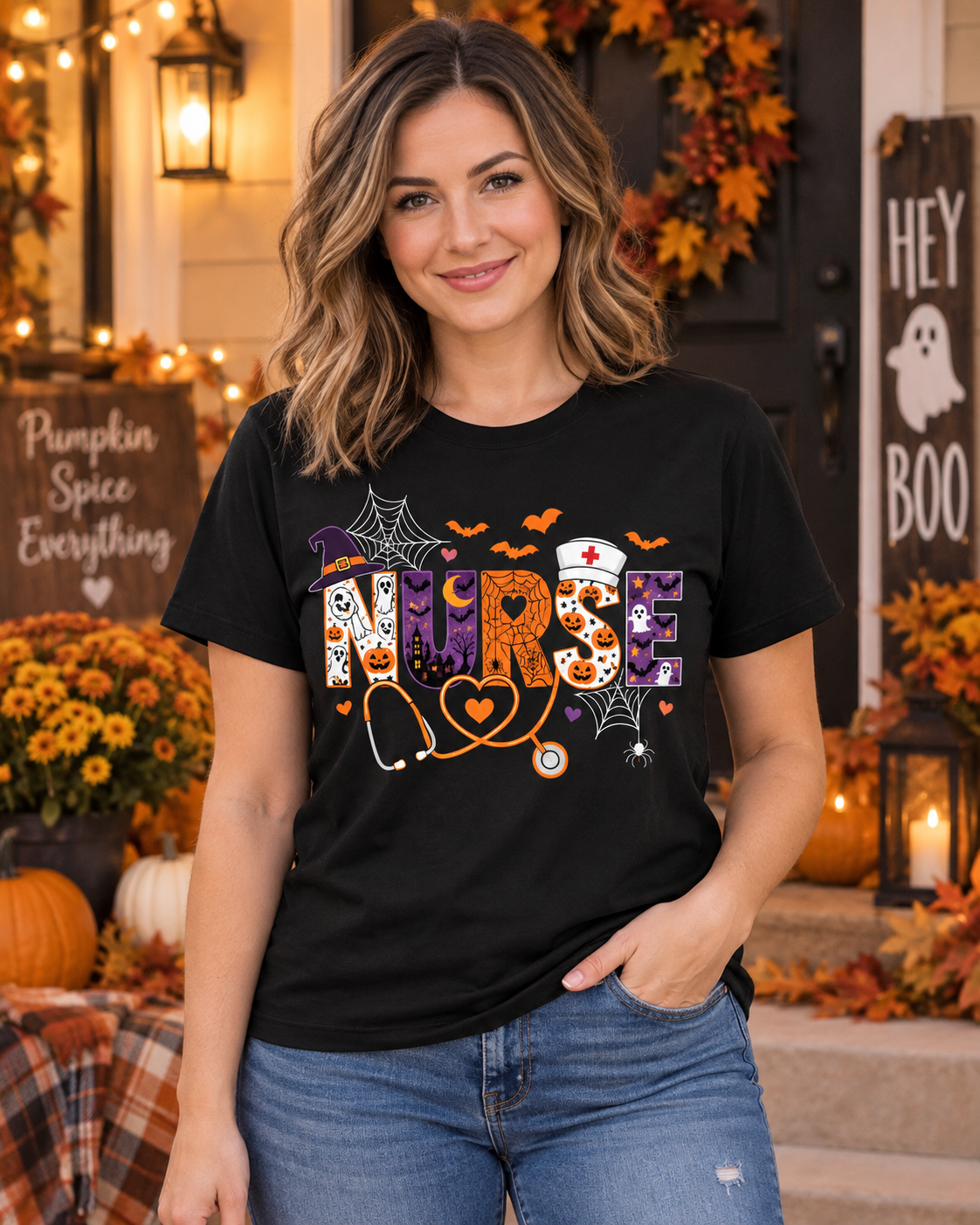 Personalized Halloween Nurse Shirt Spooky Nurse Shirt Nurse Life Gift Unisex T-Shirt
