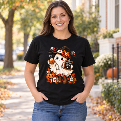 Personalized Custom Medical Team Halloween Ghost Clinic Unisex T-Shirt