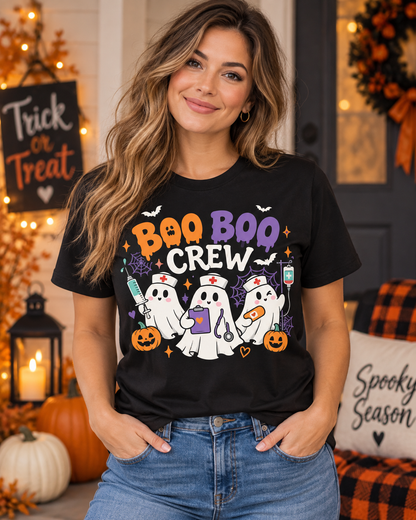 Personalized Halloween Nurse Shirt Boo Boo Crew Custom Nurse Gift Unisex T-Shirt
