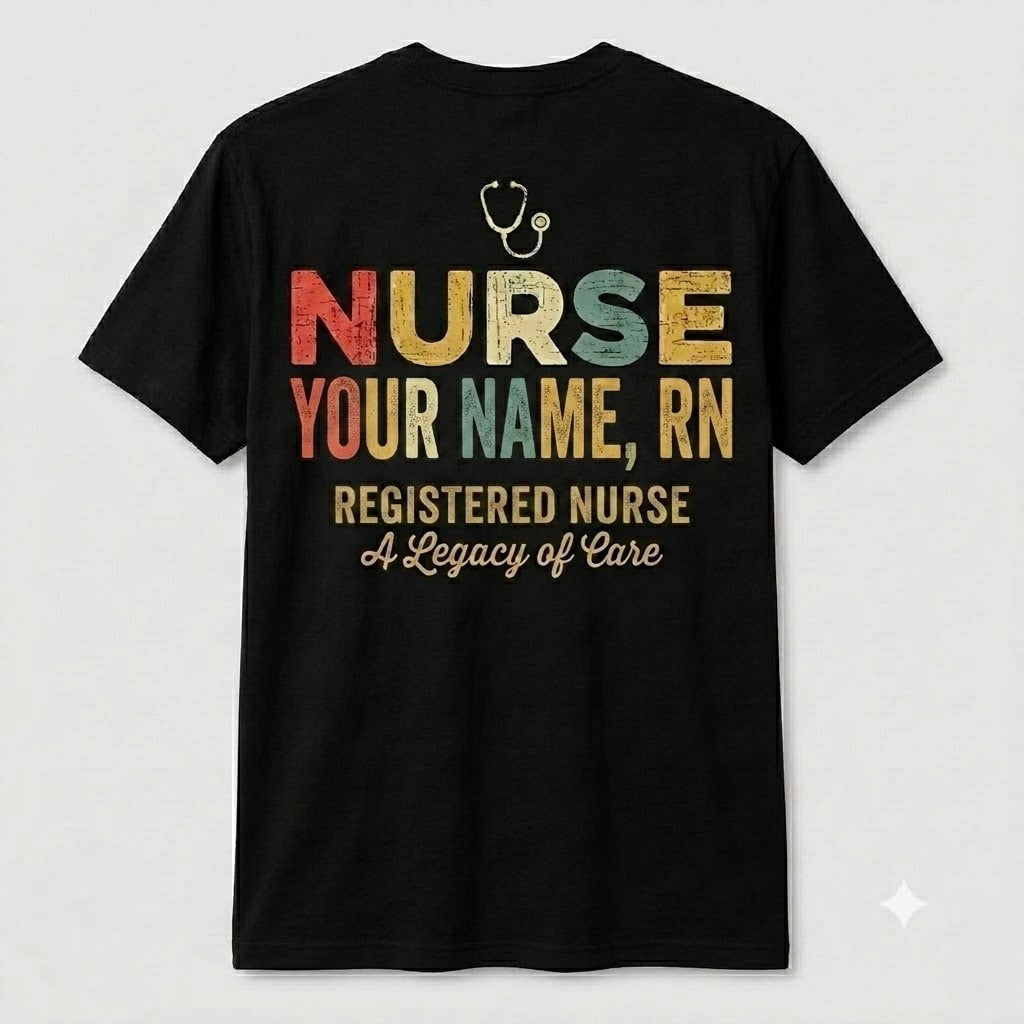 Personalized Vintage Nurse Definition Shirt Custom Medical Humor RN Unisex T-Shirt