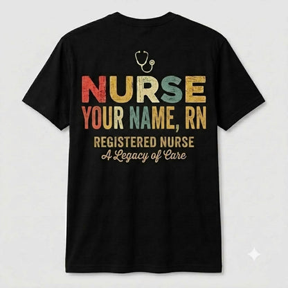 Personalized Vintage Nurse Definition Shirt Custom Medical Humor RN Unisex T-Shirt