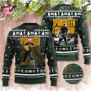 Tour Bru.ce Spring.steen And Est.reet Band Ugly Christmas Sweater For Men & Women Christmas Gift Sweater PT1029