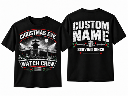 Correctional Officer Christmas Eve Watch Crew Personalized T Shirt