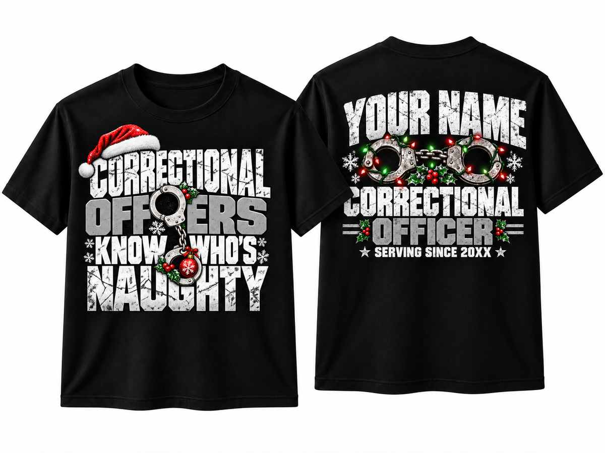 Correctional Officers Know Who Is Naughty Christmas T Shirt