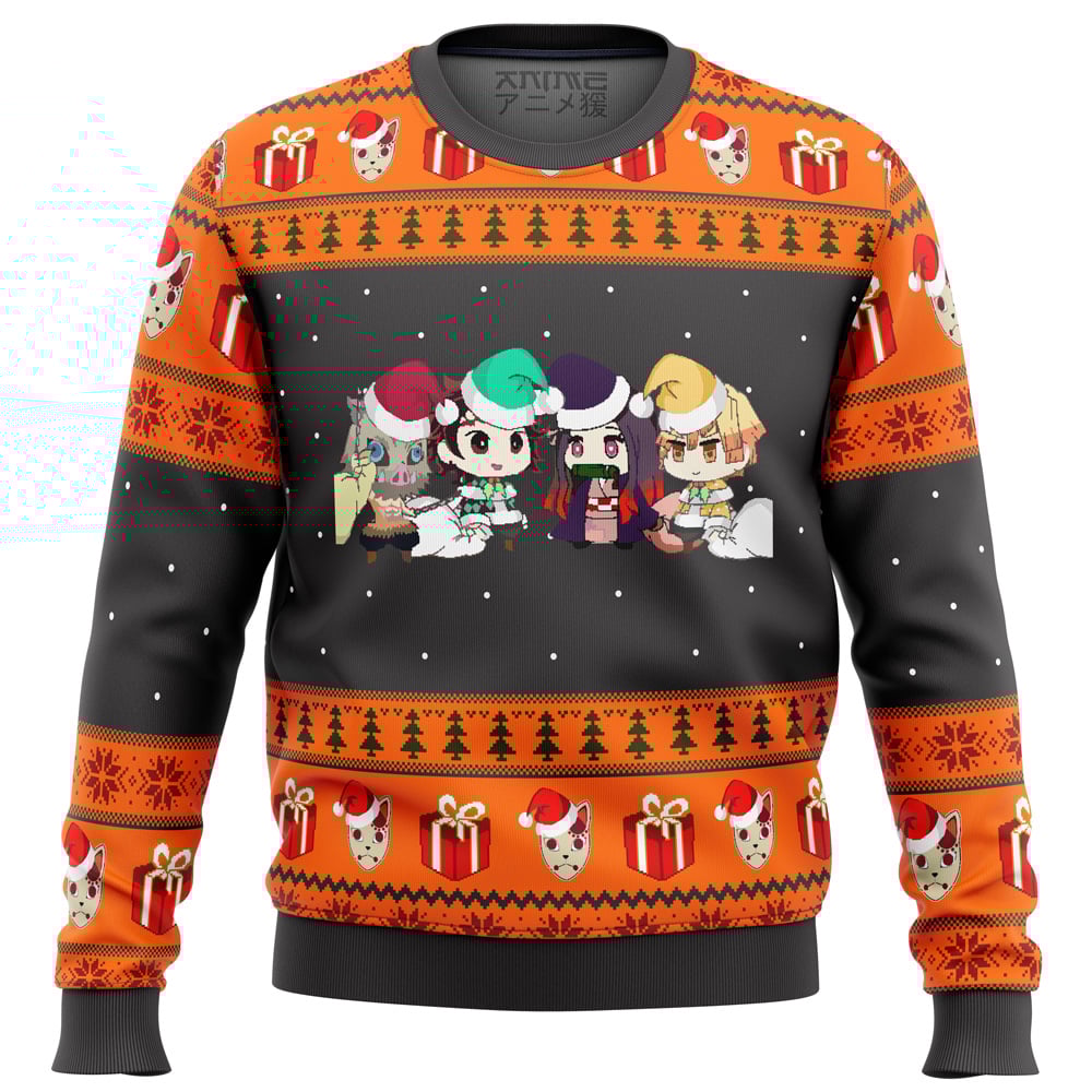 Demon Slayer Chibi Ugly Christmas Sweater