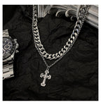 "Retro Cross Titanium Steel Necklaces For Men And Women "
