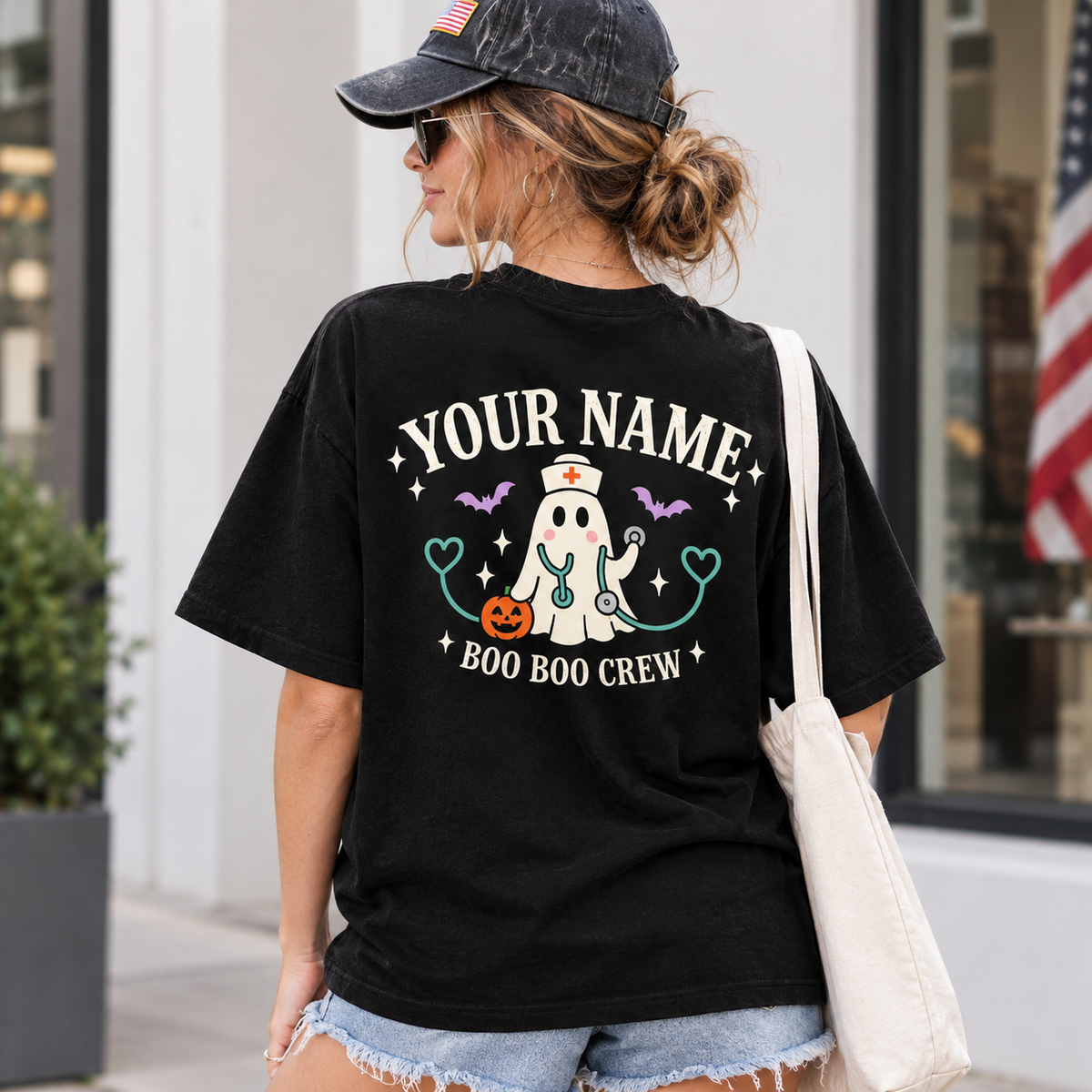 Personalized Custom Boo Boo Crew Halloween Nurse Gift Unisex T-Shirt