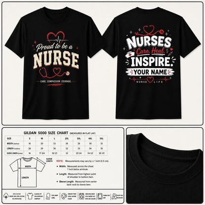 Personalized I Love Nurses Shirt Custom Nurse Appreciation Gift Unisex T-Shirt