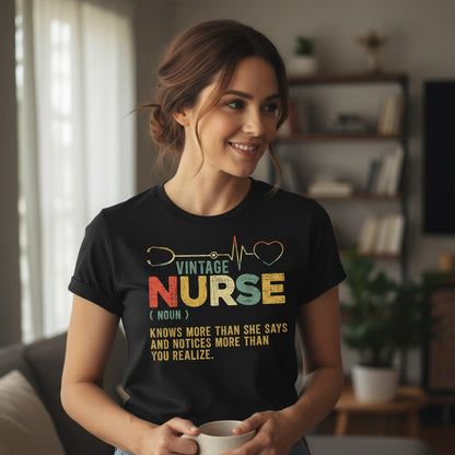Personalized Vintage Nurse Definition Shirt Custom Medical Humor RN Unisex T-Shirt