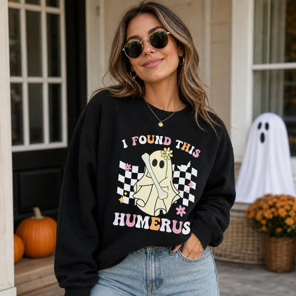 Personalized Funny Nurse Halloween Sweatshirt I Found This Humerus Ghost