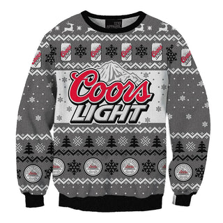 Unisex Coors Light 3D Ugly Christmas Sweater For Men & Women Christmas Gift Sweater BH1235