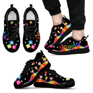 3rd Grade Shoes Abc Black Sneaker Tennis Walking Shoes - Best Shoes For Teacher, School Shoes