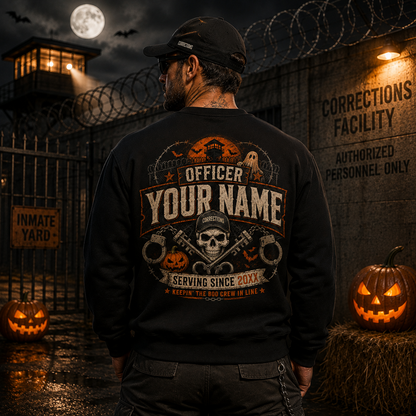 Personalized Gates of Hell Prison Guard Sweatshirt Correctional Officer Halloween Gift